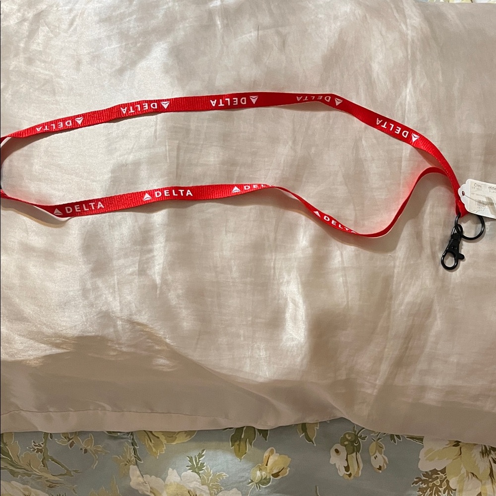 Delta Red Branded Lanyard with Clip